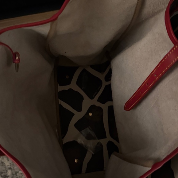 Dooney & Bourke Giraffe and Red Large Tote - Picture 14 of 14